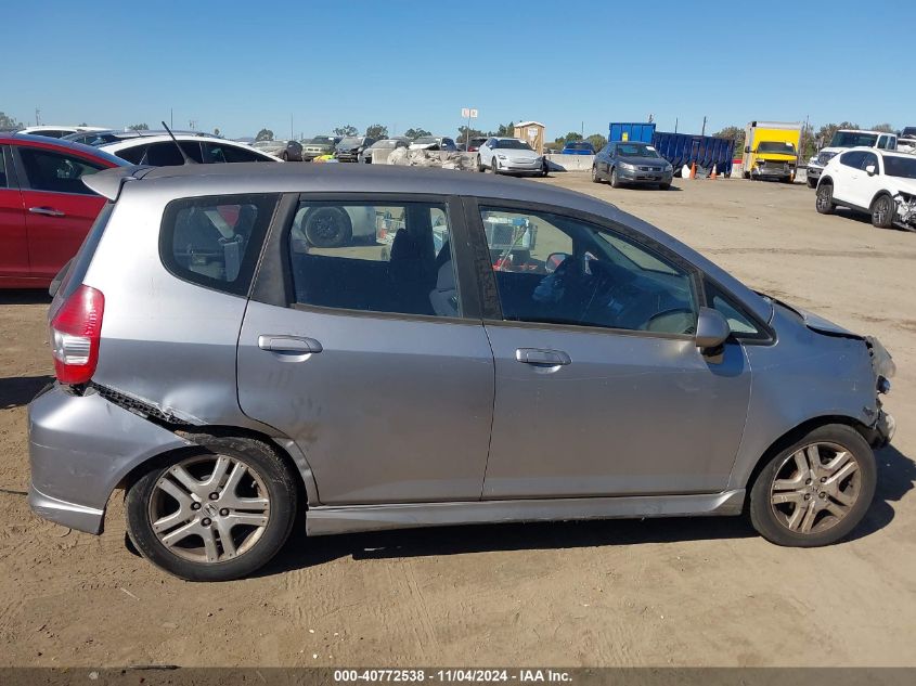 2008 Honda Fit Sport VIN: JHMGD38678S019902 Lot: 40772538