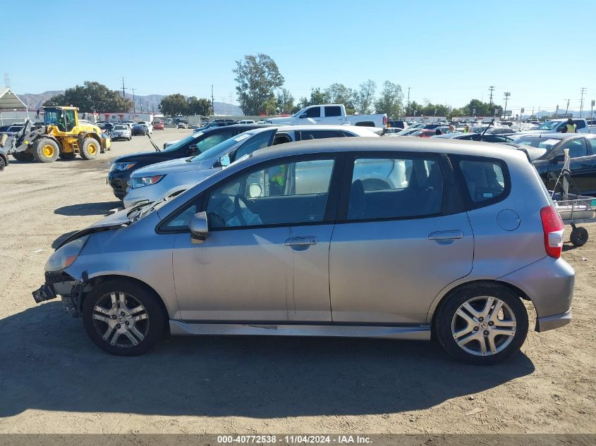 2008 Honda Fit Sport VIN: JHMGD38678S019902 Lot: 40772538