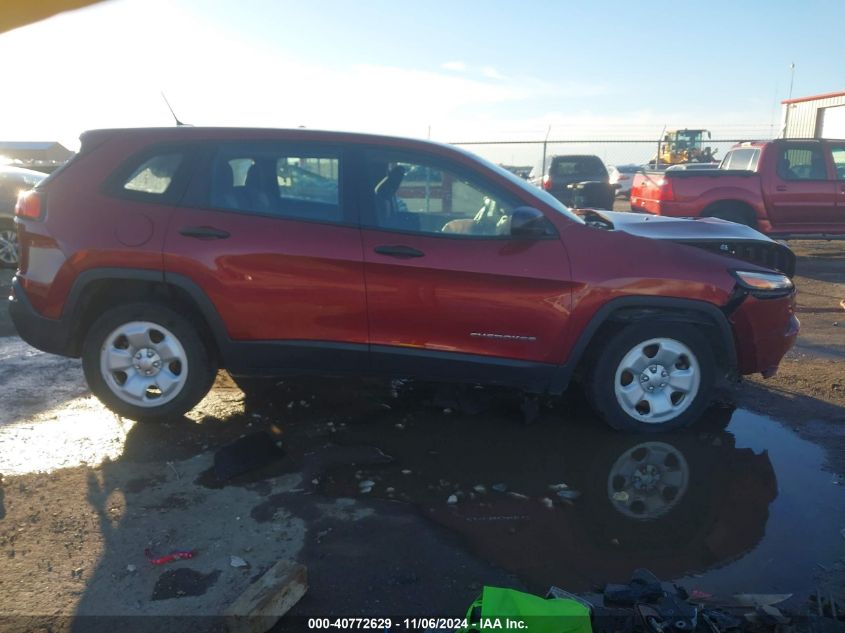 2014 Jeep Cherokee Sport VIN: 1C4PJLAB4EW302862 Lot: 40772629