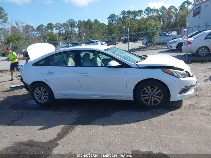 2015 Hyundai Sonata Se VIN: 5NPE24AF0FH130401 Lot: 40772724