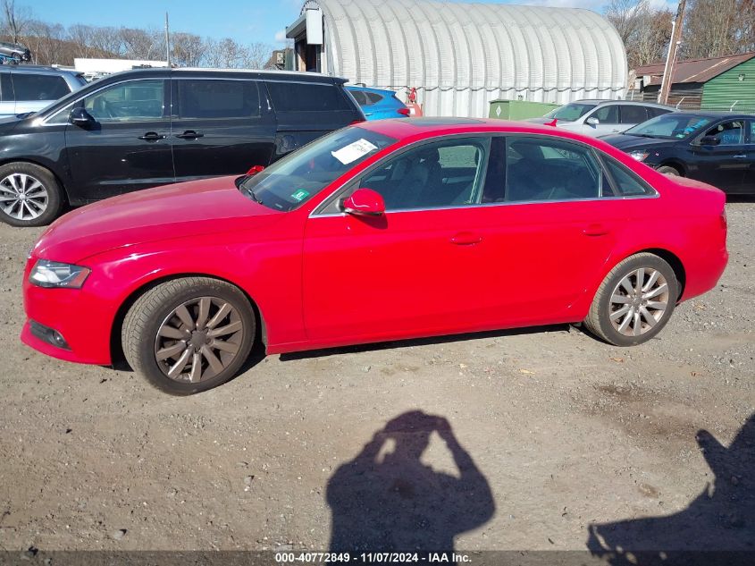 2010 Audi A4 2.0T Premium VIN: WAUHFAFL2AN028960 Lot: 40772849