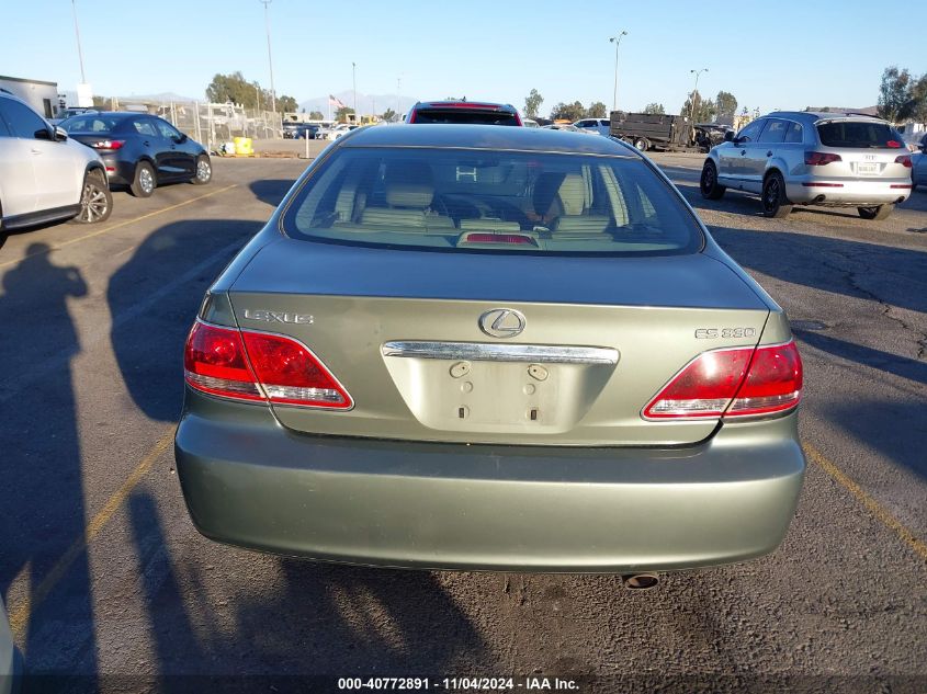 2005 Lexus Es 330 VIN: JTHBA30G855075977 Lot: 40772891