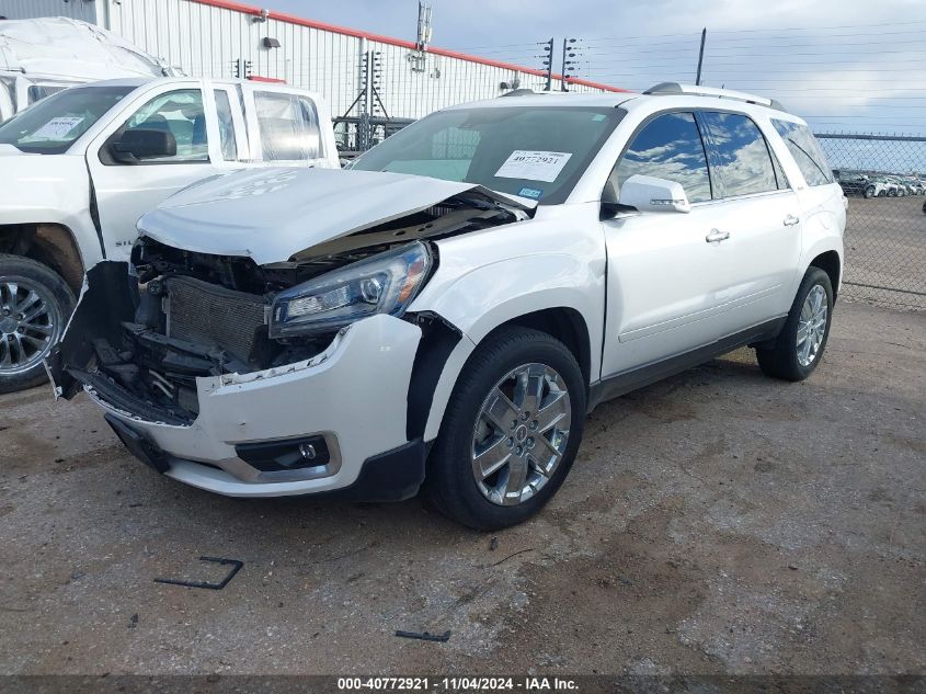 Vin: 1gkkvskd5hj298772, lot: 41262402, gmc acadia limited 20172