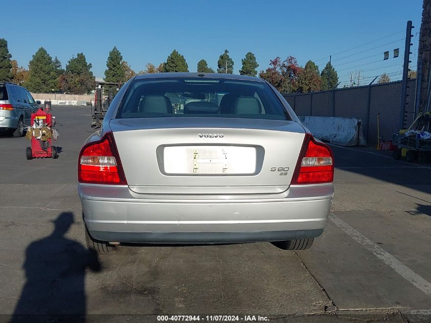 2002 Volvo S80 2.9 VIN: YV1TS92D421261232 Lot: 40772944