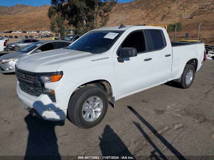 VIN 1GCRABEK7PZ176947 2023 CHEVROLET SILVERADO 1500 2WD DOUBLE CAB STANDARD BED CUSTOM