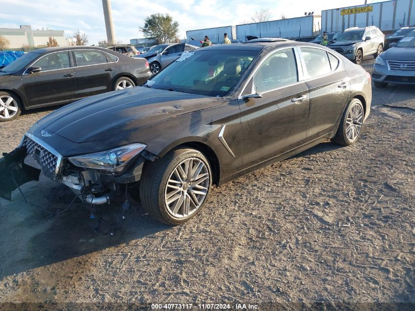 VIN KMTG34LA0MU075427 2021 GENESIS G70 no.2