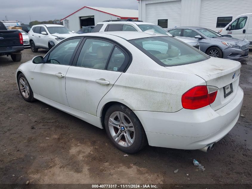 2008 BMW 328 VIN: WBAVC73578KX91184 Lot: 40773317