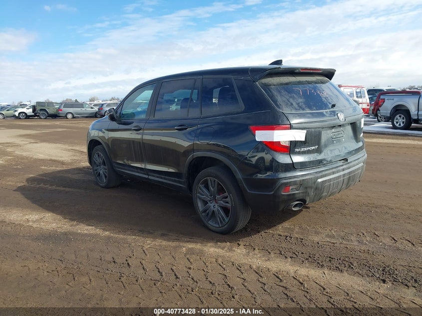 Vin: 5fnyf8h51lb005505, lot: 41262909, honda passport awd ex-l 20203