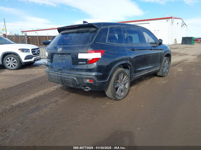 Vin: 5fnyf8h51lb005505, lot: 41262909, honda passport awd ex-l 20204