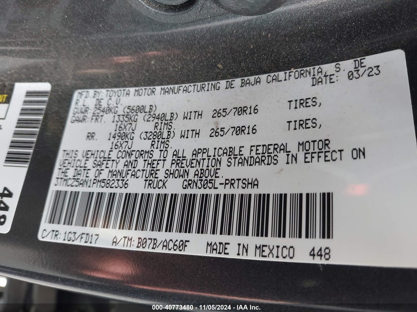 2023 TOYOTA TACOMA TRD OFF ROAD - 3TMCZ5AN1PM582336