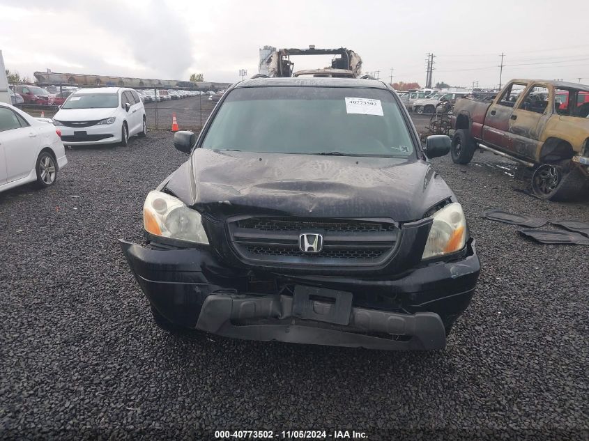 2005 Honda Pilot Ex-L VIN: 2HKYF18755H570370 Lot: 40773502