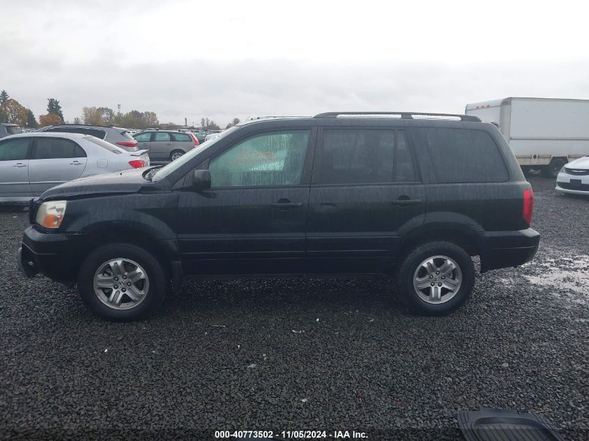 2005 Honda Pilot Ex-L VIN: 2HKYF18755H570370 Lot: 40773502