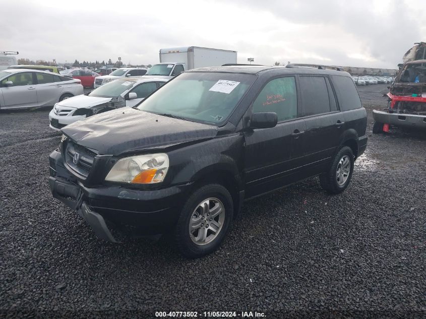 2005 Honda Pilot Ex-L VIN: 2HKYF18755H570370 Lot: 40773502