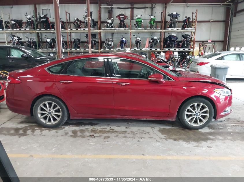 2017 Ford Fusion Se VIN: 3FA6P0HD4HR186074 Lot: 40773539