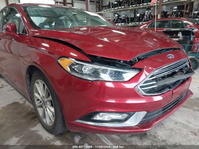 2017 Ford Fusion Se VIN: 3FA6P0HD4HR186074 Lot: 40773539