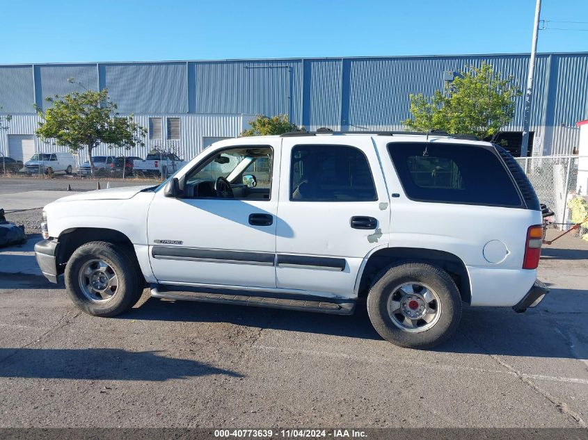 2001 Chevrolet Tahoe Ls VIN: 1GNEC13T51R133382 Lot: 40773639