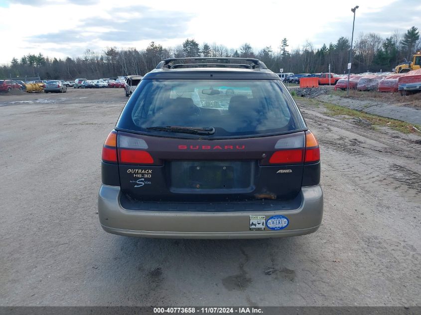 2002 Subaru Outback H6-3.0 Vdc VIN: 4S3BH896427644697 Lot: 40773658