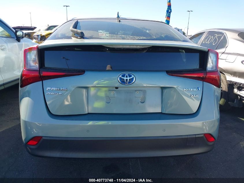 2019 Toyota Prius Xle VIN: JTDL9RFU6K3000121 Lot: 40773748