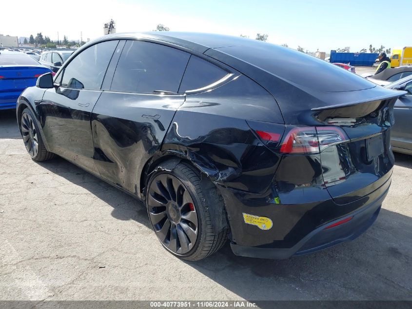 2022 TESLA MODEL Y PERFORMANCE DUAL MOTOR ALL-WHEEL DRIVE - 7SAYGDEF9NF522141