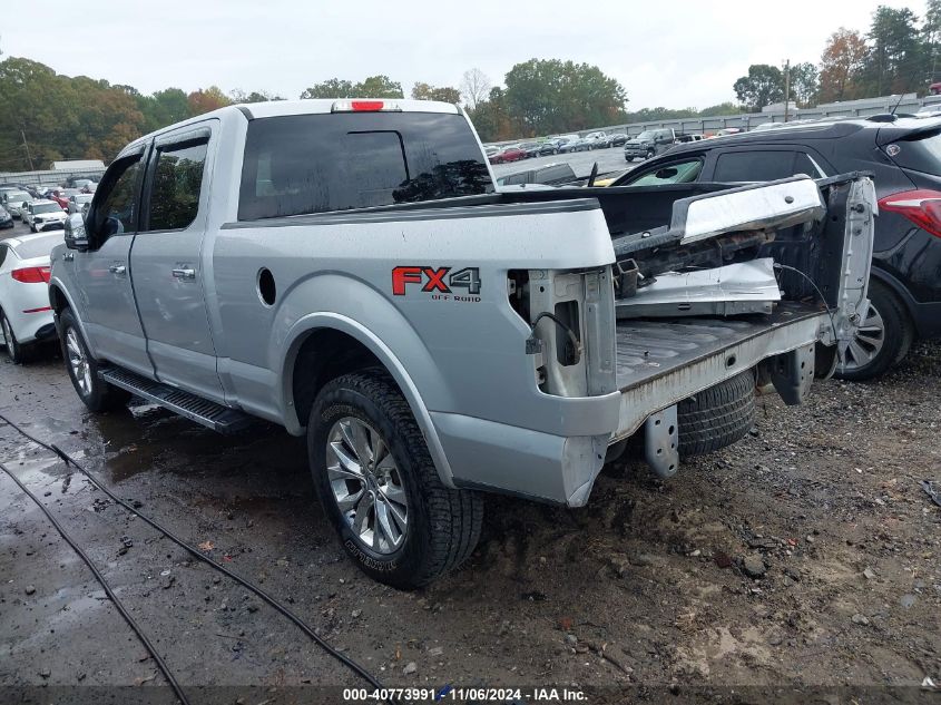 2016 FORD F-150 LARIAT - 1FTFW1EF8GFB34483