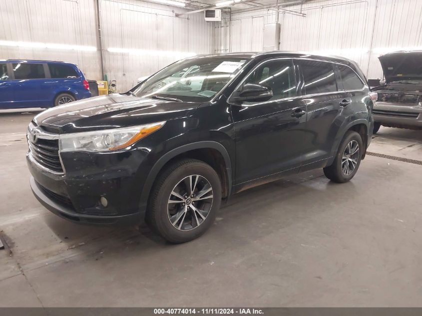 VIN 5TDJKRFH6GS343614 2016 TOYOTA HIGHLANDER no.2