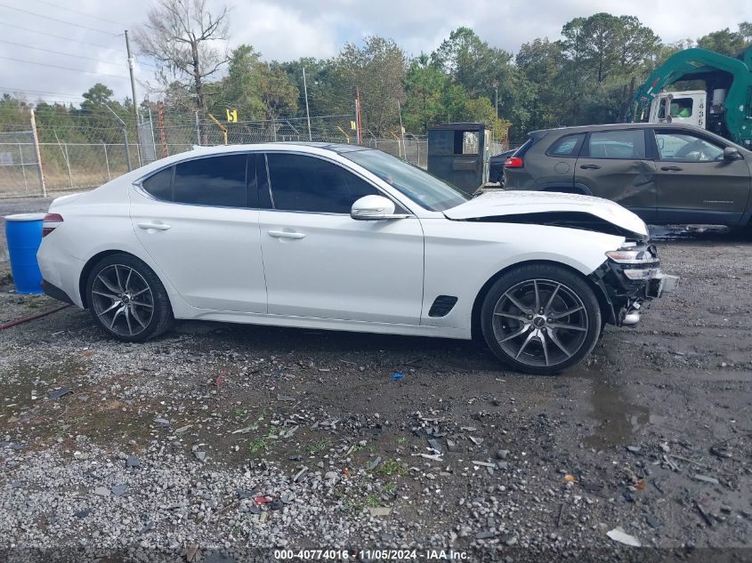 2022 Genesis G70 2.0T Rwd VIN: KMTG34TAXNU091037 Lot: 40774016