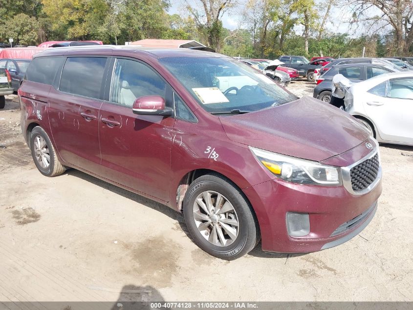 2016 Kia Sedona Lx VIN: KNDMB5C10G6161145 Lot: 40774128