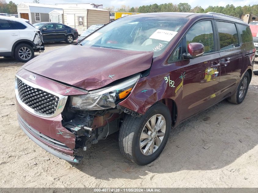 2016 Kia Sedona Lx VIN: KNDMB5C10G6161145 Lot: 40774128