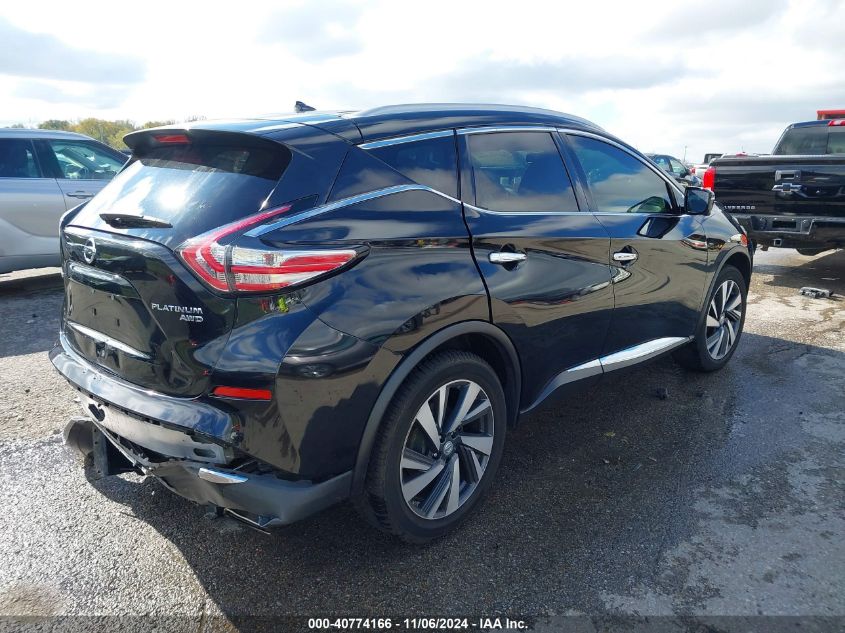 2015 Nissan Murano Platinum VIN: 5N1AZ2MH1FN270139 Lot: 40774166