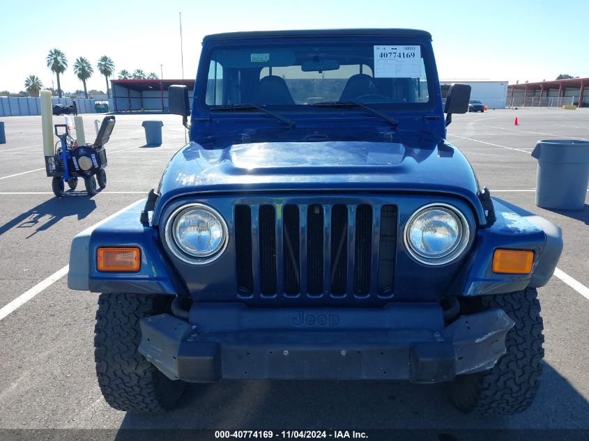 2002 Jeep Wrangler Se VIN: 1J4FA29P82P752004 Lot: 40774169