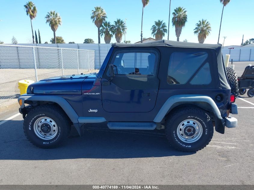 2002 Jeep Wrangler Se VIN: 1J4FA29P82P752004 Lot: 40774169