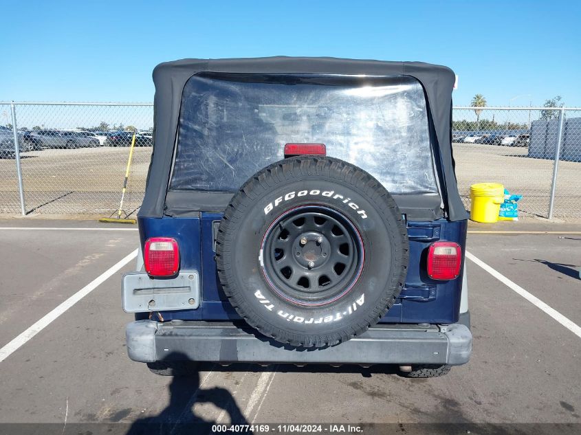 2002 Jeep Wrangler Se VIN: 1J4FA29P82P752004 Lot: 40774169