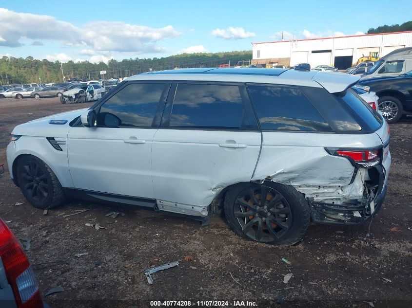 2015 Land Rover Range Rover Sport 3.0L V6 Supercharged Hse VIN: SALWR2VF0FA629598 Lot: 40774208