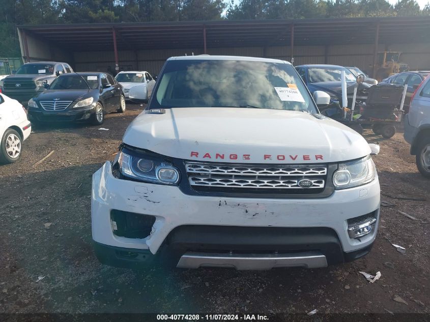 2015 Land Rover Range Rover Sport 3.0L V6 Supercharged Hse VIN: SALWR2VF0FA629598 Lot: 40774208