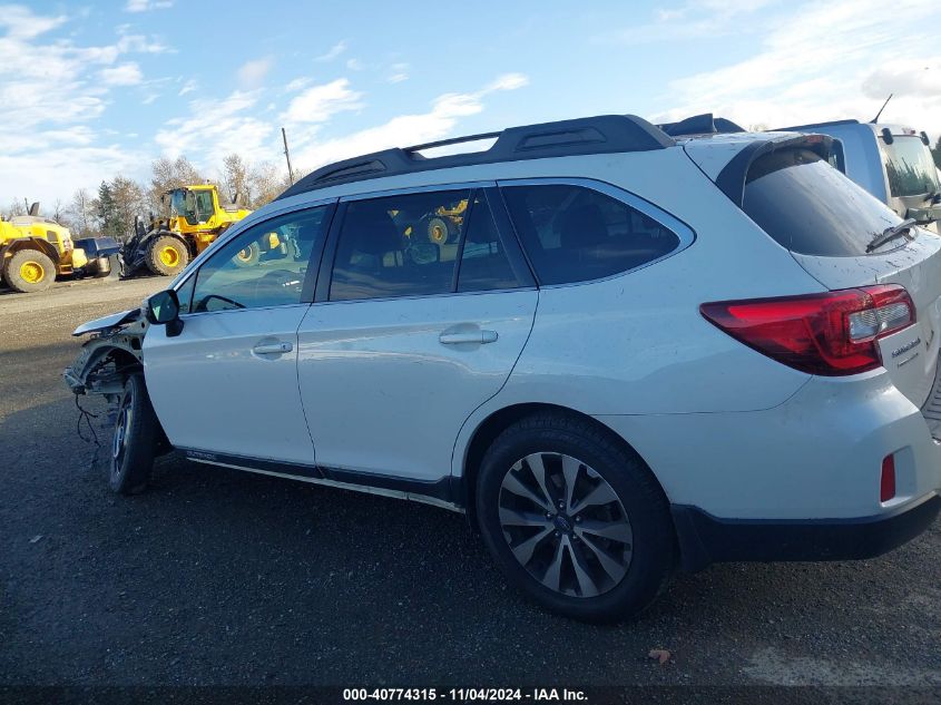 2016 Subaru Outback 3.6R Limited VIN: 4S4BSENC7G3347350 Lot: 40774315