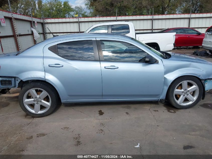 2013 Dodge Avenger Se VIN: 1C3CDZAB2DN681362 Lot: 40774427