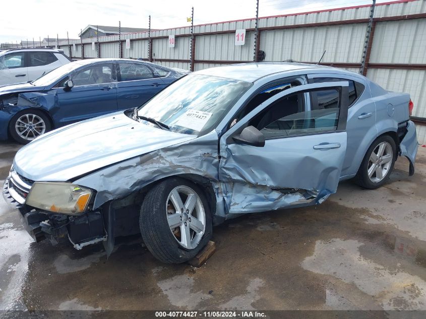 2013 Dodge Avenger Se VIN: 1C3CDZAB2DN681362 Lot: 40774427