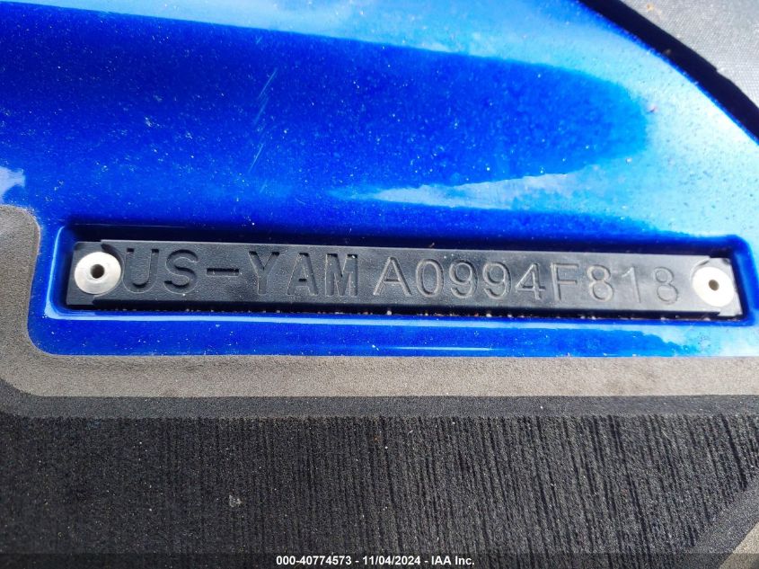 2018 Yamaha Gp1800 VIN: YAMA0994F818 Lot: 40774573