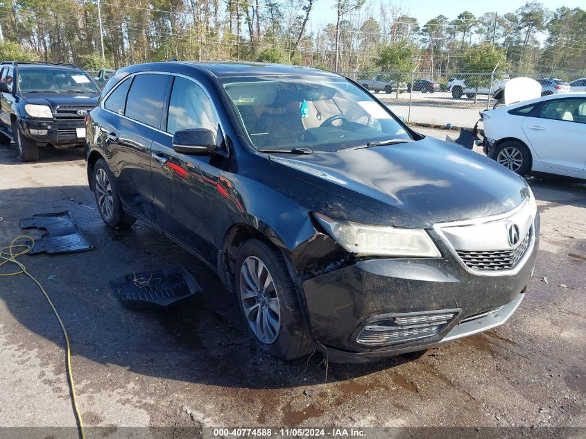 VIN 5FRYD3H45EB020493 2014 ACURA MDX no.1