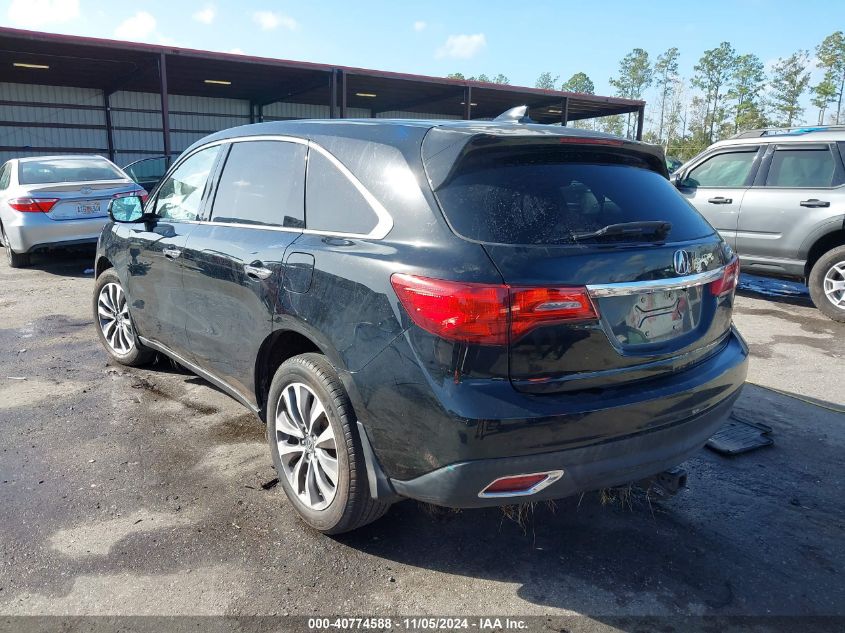 VIN 5FRYD3H45EB020493 2014 ACURA MDX no.3