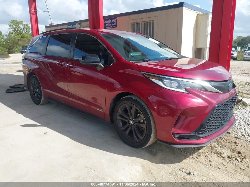 2021 Toyota Sienna Xse VIN: 5TDDRKEC0MS043195 Lot: 40774591