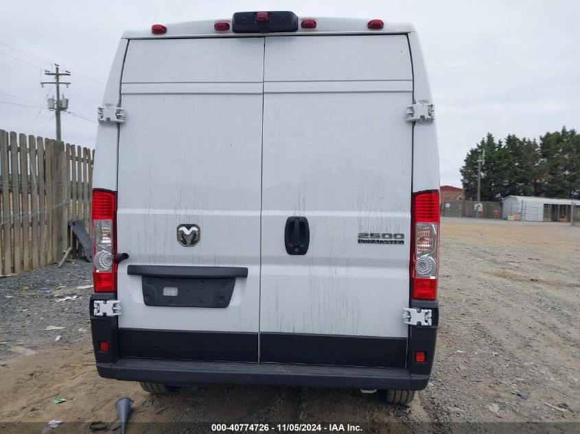 2023 Ram Promaster 2500 High Roof 159 Wb VIN: 3C6LRVDGXPE528502 Lot: 40774726