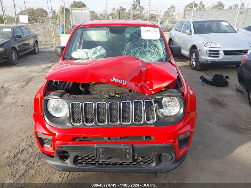 2020 Jeep Renegade Sport Fwd VIN: ZACNJAAB4LPL20314 Lot: 40774749