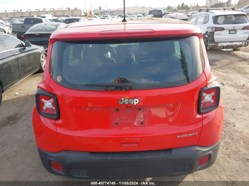 2020 Jeep Renegade Sport Fwd VIN: ZACNJAAB4LPL20314 Lot: 40774749