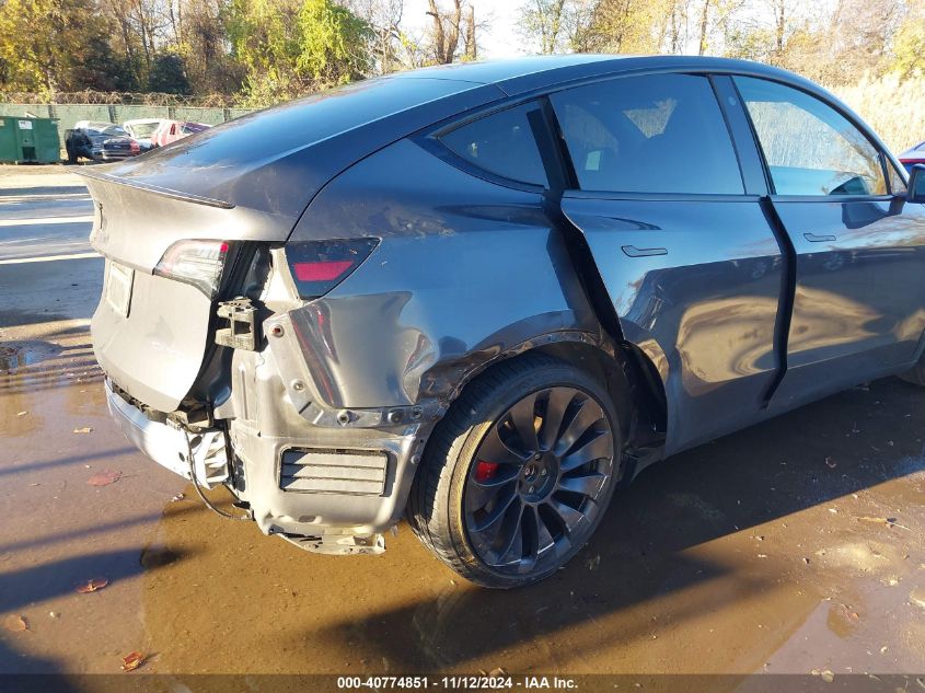 2022 Tesla Model Y Performance Dual Motor All-Wheel Drive VIN: 7SAYGDEF2NF437416 Lot: 40774851