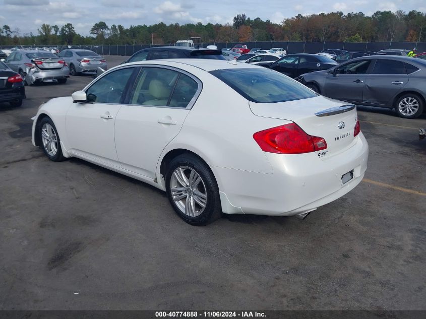 2011 Infiniti G37 Journey VIN: JN1CV6AP7BM502127 Lot: 40774888