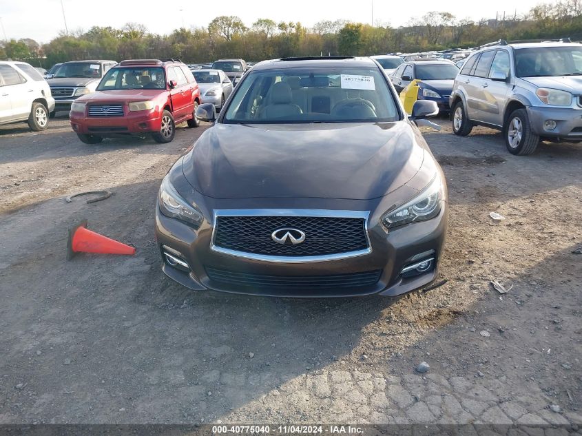 2014 Infiniti Q50 Premium VIN: JN1BV7AR2EM697528 Lot: 40775040