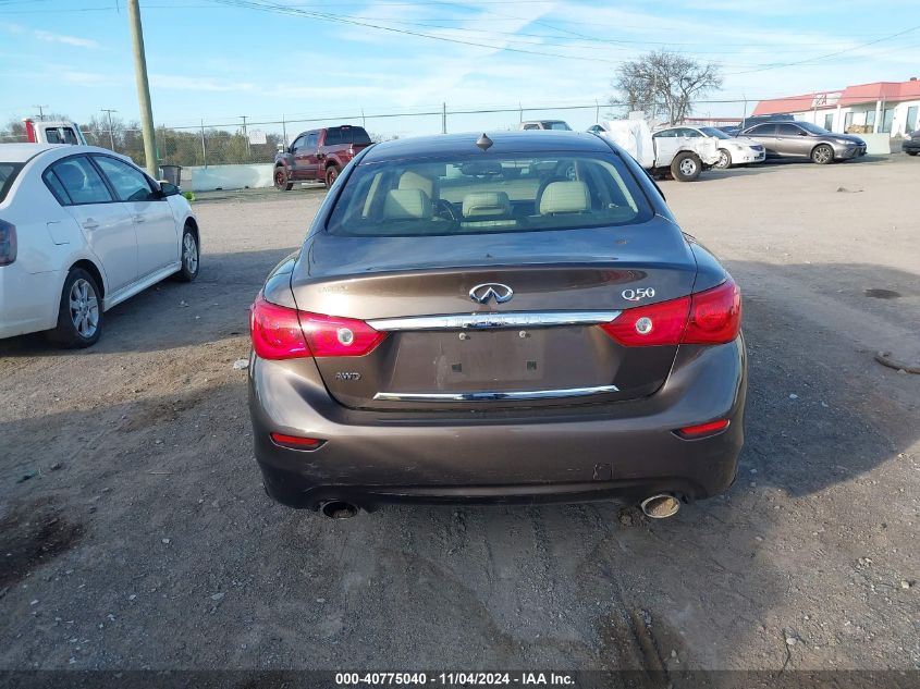 2014 Infiniti Q50 Premium VIN: JN1BV7AR2EM697528 Lot: 40775040