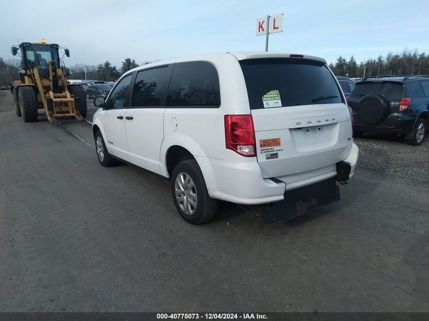 Vin: 2c7wdgbg6kr795391, lot: 41264554, dodge grand caravan se 20193