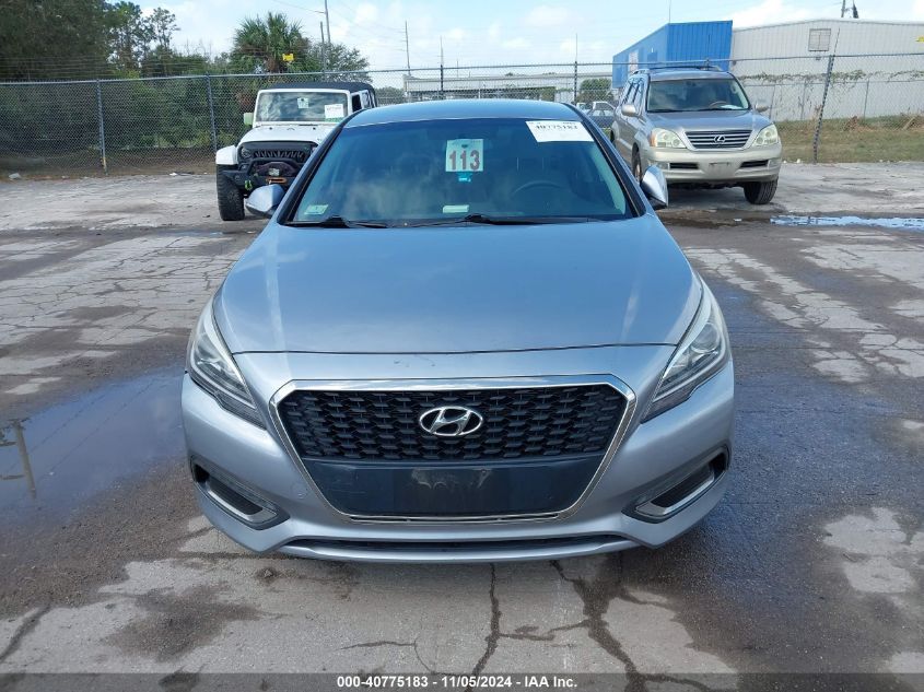 2016 Hyundai Sonata Hybrid Se VIN: KMHE24L1XGA037388 Lot: 40775183